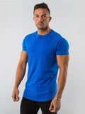 Solid Colour Men'S Tops Fitness Sports Short Sleeve T-Shirt