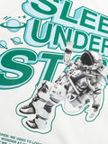 Astronaut Printing Men's T-Shirt Loose Street Fashion Bottoming Shirt