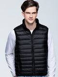 Light Down Jacket Men Winter Stand Collar Fashion Down Vest