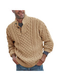 Sweater Men'S Solid Color Turtleneck Slim Long-Sleeved Knit Sweater