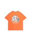 Floral Short Sleeve Cotton Loose Street Fashion T-Shirt