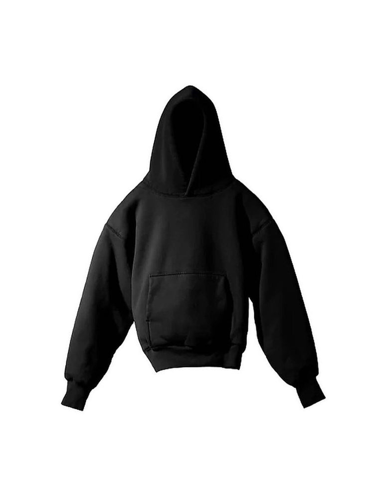 New Padded Solid Color Men'S Hoodie