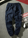 Drawstring Pockets Loose Fitting Cargo Pants