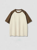 Splicing Color Horned Sleeves Loose Fit Tees