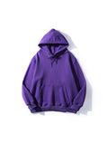 Street Heavyweight Solid Colour Terry Pullover Loose Fitting Hoodie