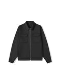 Solid Colour Lapel Men'S Casual Cardigan Zip Knitted Workwear Outer Jacket