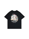 Floral Short Sleeve Cotton Loose Street Fashion T-Shirt