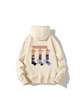 Hooded Sweatshirt Landscape Print Men'S Padded Hoodie