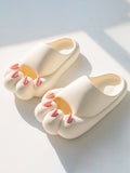 Women'S Summer Bear Claw Toe Slides - Comfy And Playful Footwear