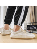 Solid Color Low Top Casual Sporty All-Matched Men'S Flat Shoes