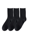 Sweat Absorption Anti-Odor Business Trip Partner Solid Color Cotton Socks