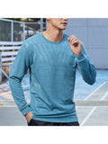 Sports Sweatshirt Men'S Pullover Crew Neck Thickened Warm Bottoming Shirt Men'S Casual Loose Long-Sleeved Tops