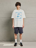 Men'S B Blue Print Tees