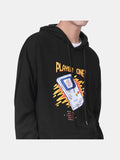 Retro Street Pixel Print Loose Oversize Casual Versatile Hoodie