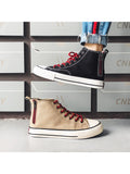 High Top All-Matched Street Fashion Men'S Casual Canvas Shoes