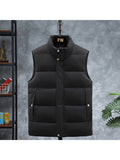 Vest Men'S New Fashion Casual Breathable Solid Color Simple Down Vest