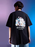 Floral Short Sleeve Cotton Loose Street Fashion T-Shirt