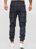 Print Plaid Casual Fitness Jogger