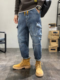 Patch Pocket Demin Cloth Men'S Jeans
