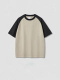 Splicing Color Horned Sleeves Loose Fit Tees