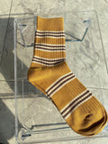 Three Pairs Socks Striped Solid Color Combed Cotton Sports Men'S Sock