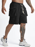 New Loose Solid Color Side Pocket Basketball Training Shorts
