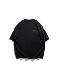 Patch Pocket Cotton Crew Neck Loose Embroidery Men'S T-Shirts