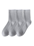 Sweat Absorption Anti-Odor Business Trip Partner Solid Color Cotton Socks