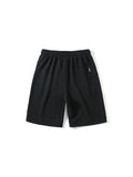 Cropped Splice Letters Embroidery Men'S Shorts