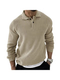 Lapel Sweater Men'S Fashion Urban Slim Long-Sleeved Knit Sweater