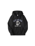 Foam Letter Print Muff Pocket Drawstring Hood Men'S Hoodies