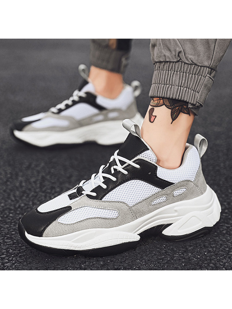 Men'S Casual Sporty Thick Sole Added Height Clunky Sneakers