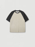 Men'S Spliced Loose T-Shirt With Slit Hem