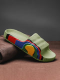 Stylish Men'S Minimalist Design Colorful Hill Anti-Slip Slides