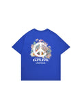 Floral Short Sleeve Cotton Loose Street Fashion T-Shirt