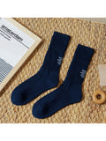 Three Pairs Thick Needle Printed Wool Coil Sports Socks