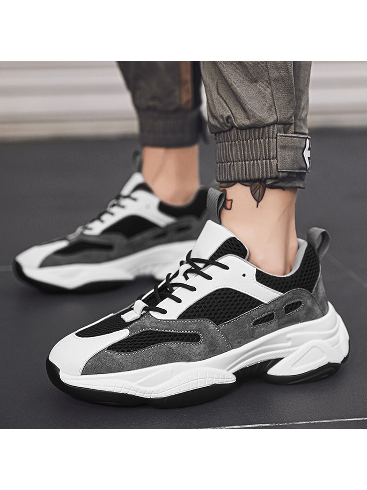 Men'S Casual Sporty Thick Sole Added Height Clunky Sneakers