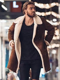 Winter Fleece Composite Faux Suede Men's Warm Jacket