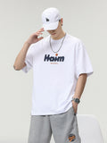 Loose Letter Foam Print Men'S T-Shirt