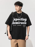 Loose Letter Ger Print Soft Environmental Men'S T-Shirt