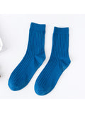 Three Pairs Men'S Business Socks Solid Color Sweat Absorbing Socks