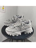 New Fashion Tyre Bottom Solid Color Stylish Clunky Sneakers