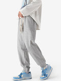 Casual Loose Knit Solod Color Joggers