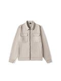 Solid Colour Lapel Men'S Casual Cardigan Zip Knitted Workwear Outer Jacket