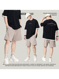 Wool Thread Waist Solid Color Casual Athletic Shorts