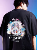 Floral Short Sleeve Cotton Loose Street Fashion T-Shirt