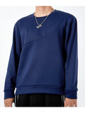 Trendy Men'S Simple Long-Sleeved Round Neck Pullover Bottoming Shirt