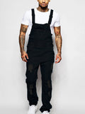 Solid Color Casual Overalls