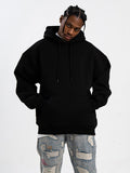 Men'S Vintage Loose Solid Hoodie