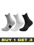 Buy One Get Three Thickened Running Outwear High Top Sports Socks